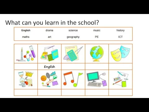 What can you learn in the school?