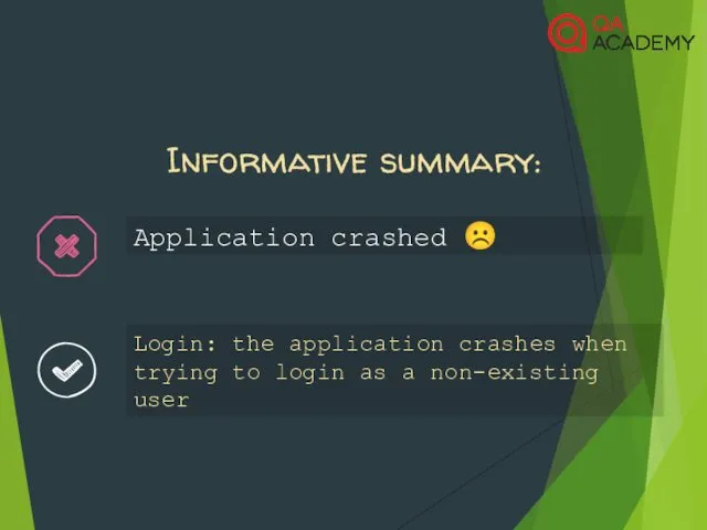 Informative summary: Login: the application crashes when trying to login as a non-existing
