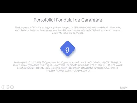 Portofoliul Fondului de Garantare Până în prezent ODIMM a emis