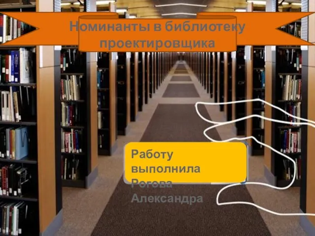 Работу выполнила Рогова Александра Номинанты в библиотеку проектировщика