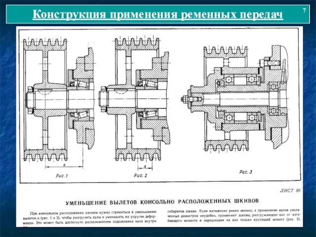 Конструкция применения ременных передач 7