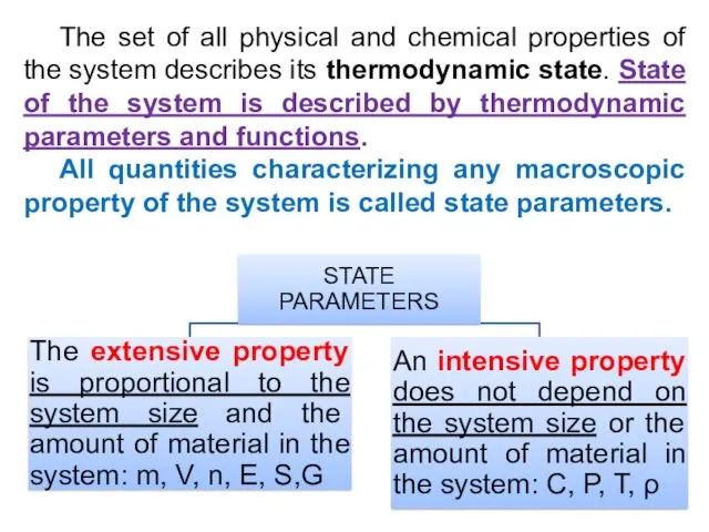 The set of all physical and chemical properties of the