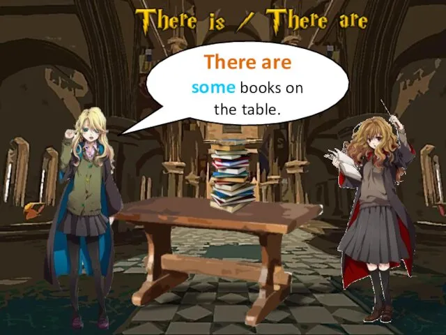 There are some books on the table.