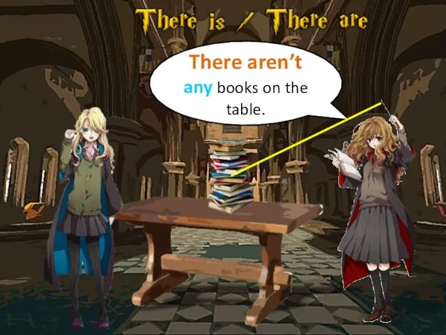 There aren’t any books on the table.