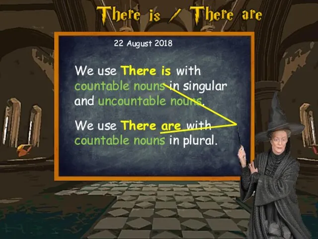 We use There is with countable nouns in singular and