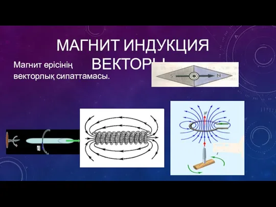 МАГНИТ ИНДУКЦИЯ ВЕКТОРЫ - Магнит өрісінің векторлық сипаттамасы.