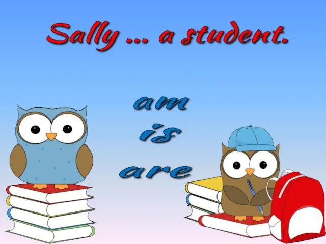 Sally … a student. are am is