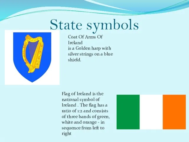 State symbols Coat Of Arms Of Ireland is a Golden