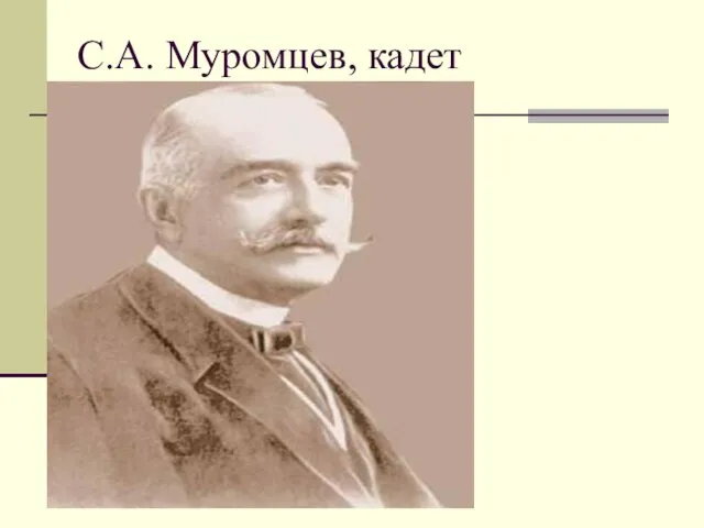 С.А. Муромцев, кадет