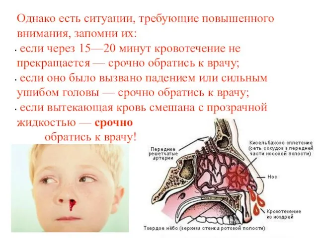 Однако есть ситуации, требующие повышенного внимания, запомни их: если через