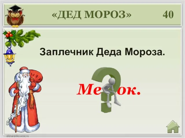 40 Заплечник Деда Мороза. Мешок. «ДЕД МОРОЗ»