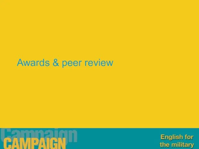 Awards & peer review