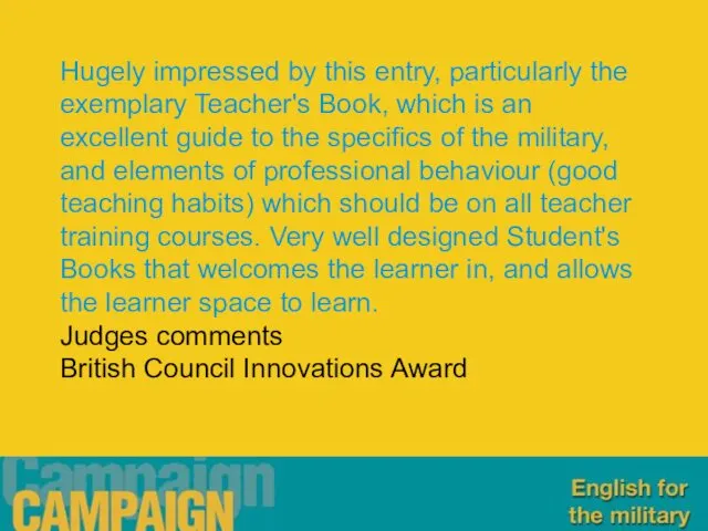 Hugely impressed by this entry, particularly the exemplary Teacher's Book,