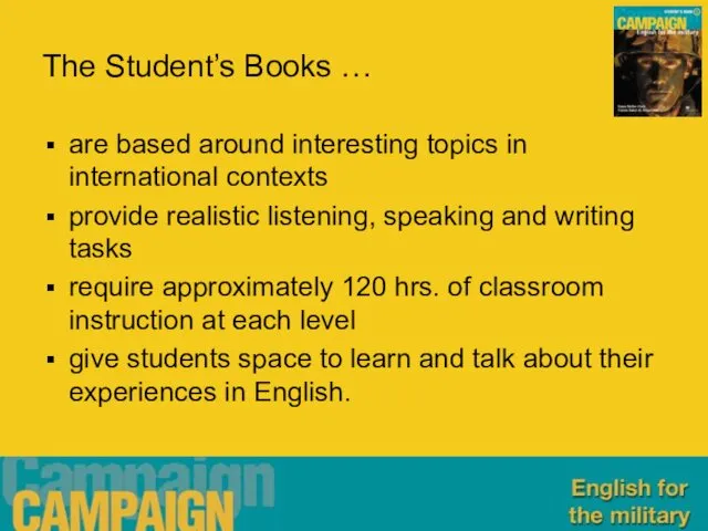 The Student’s Books … are based around interesting topics in