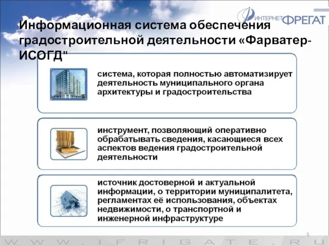 Информационная система обеспечения градостроительной деятельности «Фарватер-ИСОГД"