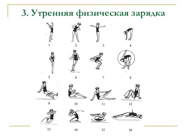 3. Утренняя физическая зарядка