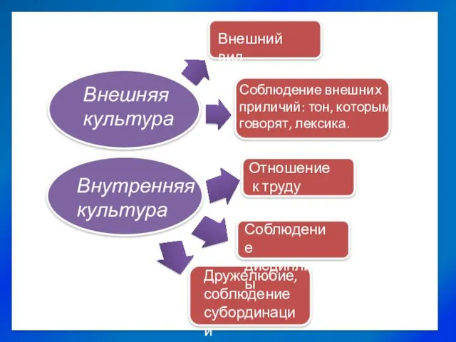 Внешняя культура Внешний вид Соблюдение внешних приличий: тон, которым говорят,