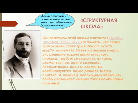 «Волны сознания» - осознаваемое то, что лежит на гребне волны