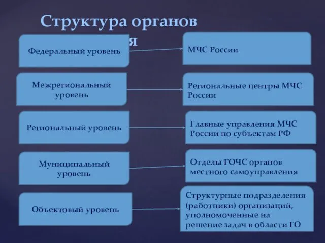 Структура органов управления Федеральный уровень Межрегиональный уровень Региональный уровень Муниципальный