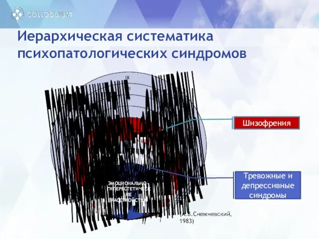 Иерархическая систематика психопатологических синдромов ПАРАМНЕЗИИ IX VIII VII VI V