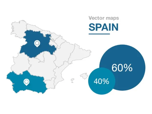 Vector maps SPAIN 60% 40%