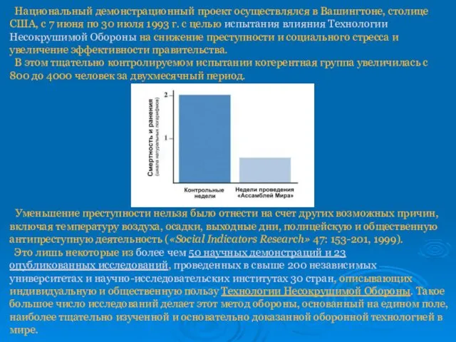 Национальный демонстрационный проект осуществлялся в Вашингтоне, столице США, с 7