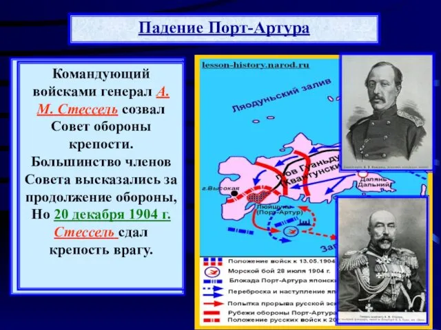 Падение Порт-Артура В ответ японцы активизировали свои действия в районе