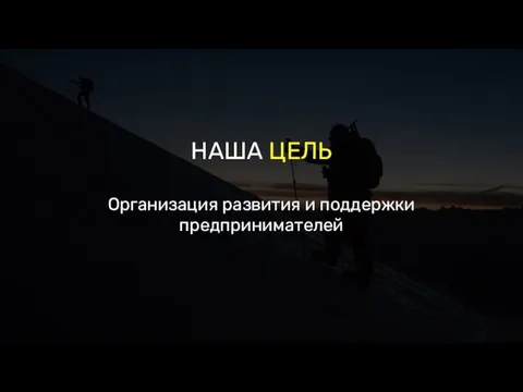 НАША ЦЕЛЬ Организация развития и поддержки предпринимателей