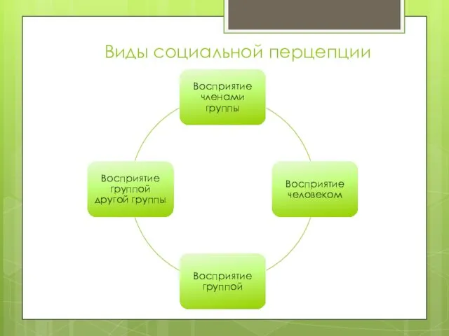 Виды социальной перцепции