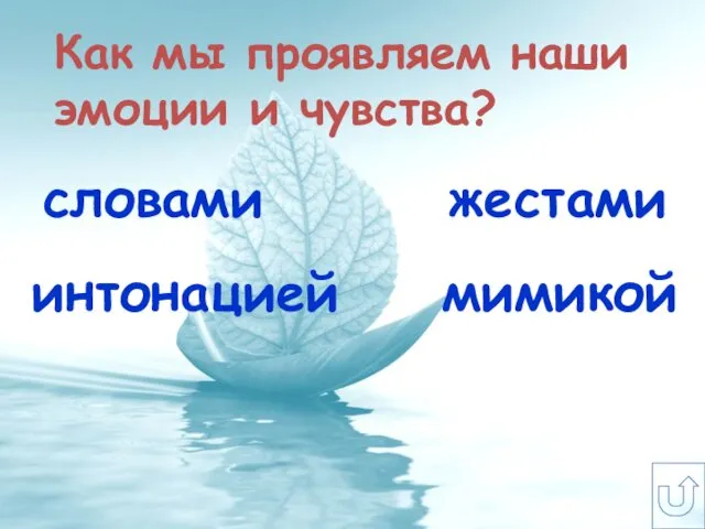 Как мы проявляем наши эмоции и чувства? словами мимикой жестами интонацией