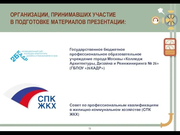 ОРГАНИЗАЦИИ, ПРИНИМАВШИХ УЧАСТИЕ В ПОДГОТОВКЕ МАТЕРИАЛОВ ПРЕЗЕНТАЦИИ: Государственное бюджетное профессиональное