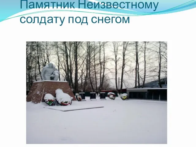 Памятник Неизвестному солдату под снегом