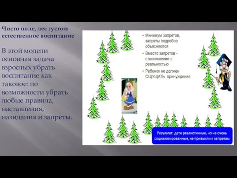 Чисто поле, лес густой: естественное воспитание В этой модели основная