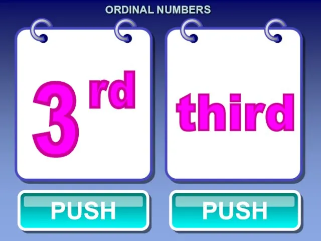 ORDINAL NUMBERS third