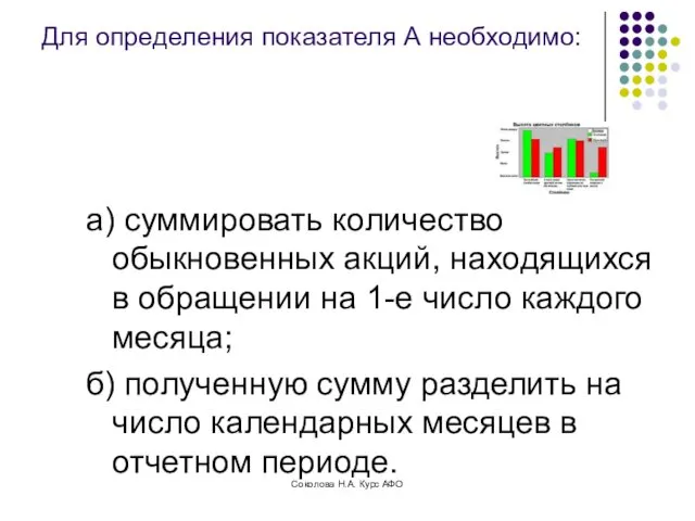 Для определения показателя А необходимо: а) суммировать количество обыкновенных акций,