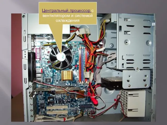 Центральный процессор с вентилятором и системой охлаждения