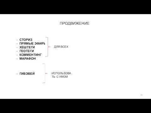 СТОРИЗ ПРЯМЫЕ ЭФИРЫ ХЕШТЕГИ ГЕОТЕГИ КОММЕНТИНГ МАРАФОН ГИВЭВЕЙ ПРОДВИЖЕНИЕ ДЛЯ ВСЕХ ИСПОЛЬЗОВАТЬ С УМОМ