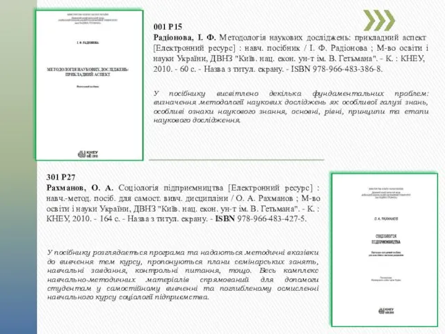 001 Р15 Радіонова, І. Ф. Методологія наукових досліджень: прикладний аспект [Електронний ресурс] :