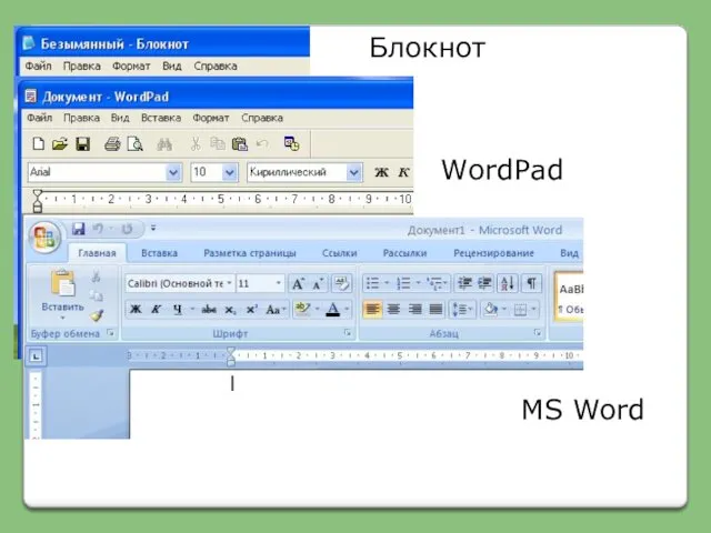 Блокнот WordPad MS Word