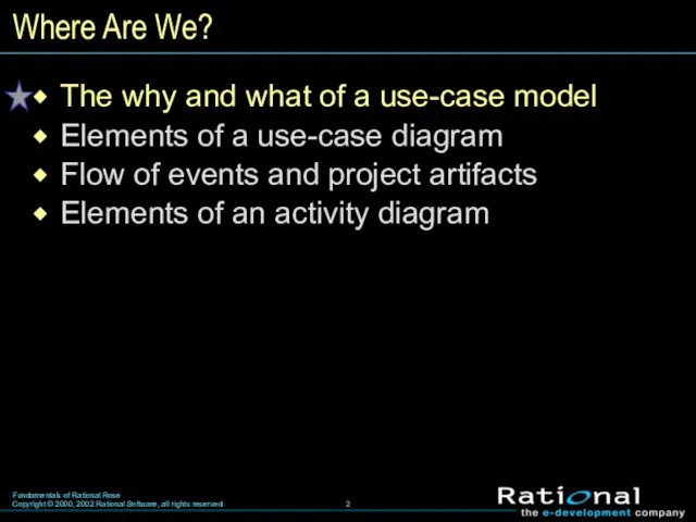 Where Are We? The why and what of a use-case
