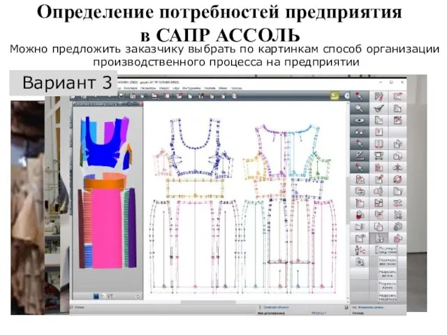 Определение потребностей предприятия в САПР АССОЛЬ Можно предложить заказчику выбрать