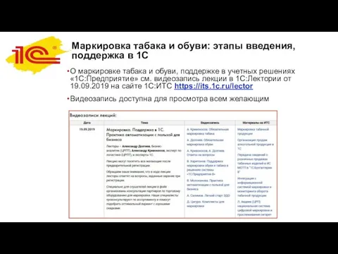 Маркировка табака и обуви: этапы введения, поддержка в 1С О