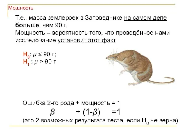 Мощность Т.е., масса землероек в Заповеднике на самом деле больше,