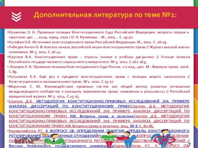 Кряжкова О. Н. Правовые позиции Конституционного Суда Российской Федерации: вопросы