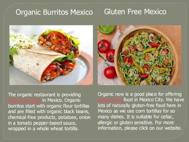 Organic Burritos Mexico Gluten Free Mexico Organic now is a