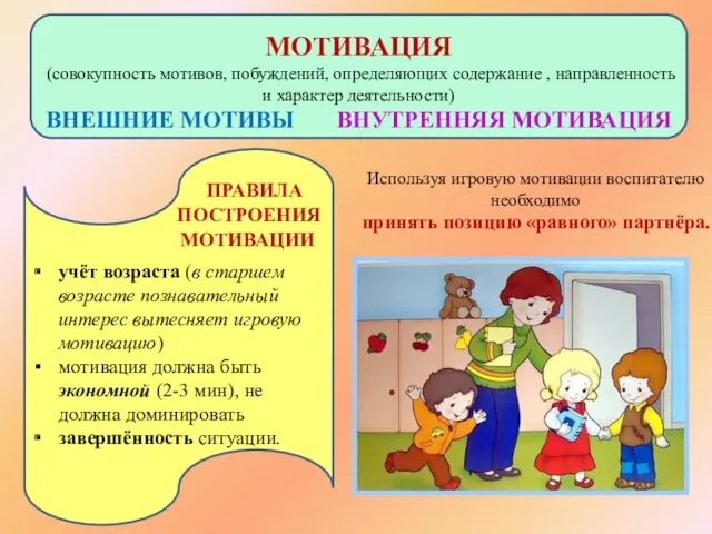 МОТИВАЦИЯ (совокупность мотивов, побуждений, определяющих содержание , направленность и характер