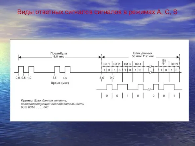 Виды ответных сигналов сигналов в режимах А, С, S