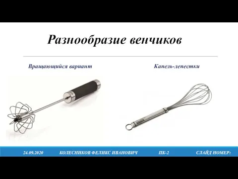 Разнообразие венчиков 24.09.2020 КОЛЕСНИКОВ ФЕЛИКС ИВАНОВИЧ ПК-2 СЛАЙД НОМЕР: Капель-лепестки Вращающийся вариант