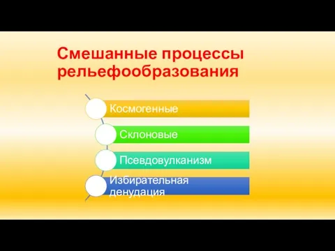 Смешанные процессы рельефообразования