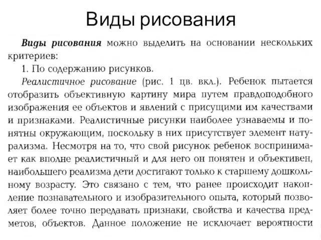 Виды рисования